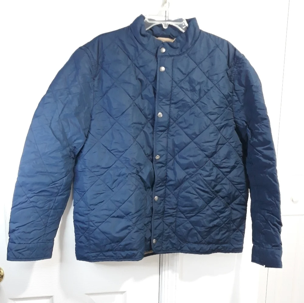 J.Crew Authentic Outewear New York Quilted Blue Jacket Lightweight Size XL